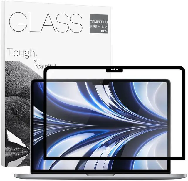 Main image of Removable Tempered Glass Screen Protector for Macbook Air 13.6" M2 2022 Laptops, [GlasTR Slim] Bubble Free 9H Hardness for Macbook Air (M2 2022, A2681) Screen Film, Anti Scratch High Transparency