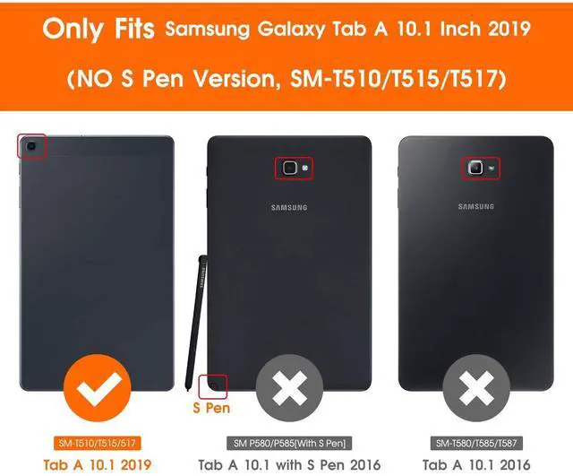 Alt view image 2 of 5 - Soke Galaxy Tab A 10.1 Case 2019, Premium Shock Proof Stand Folio Case,Multi- Viewing Angles, Soft TPU Back Cover for Samsung Galaxy Tab A 10.1 inch Tablet [SM-T510/T515/T517],Sky Blue