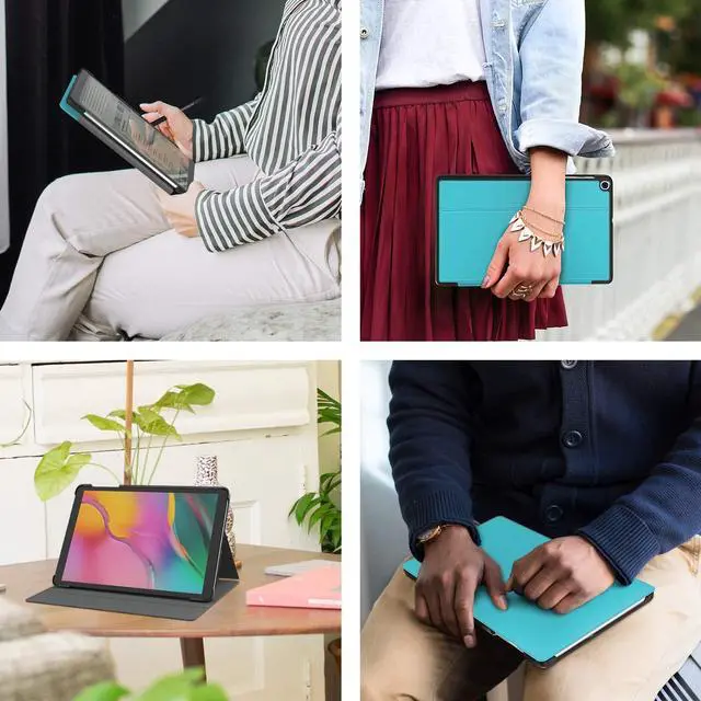 Alt view image 4 of 5 - Soke Galaxy Tab A 10.1 Case 2019, Premium Shock Proof Stand Folio Case,Multi- Viewing Angles, Soft TPU Back Cover for Samsung Galaxy Tab A 10.1 inch Tablet [SM-T510/T515/T517],Sky Blue