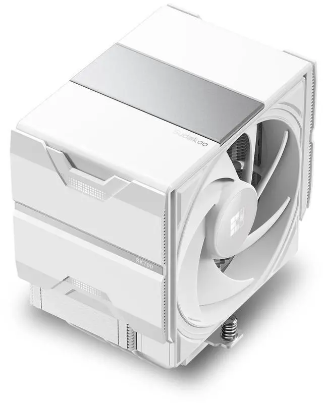 Main image of Sudokoo SK700 White AM5 CPU Cooler: 7 Heatpipes CPU Air Cooler for AM5 Exclusive - Single Tower PC Cooling with 120mm FDB PWM Quiet Fan & L-Rail Lock Mount