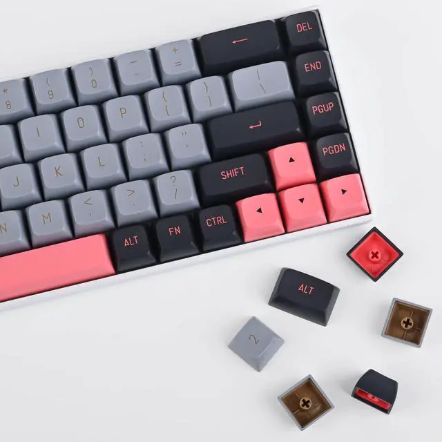 Alt view image 5 of 5 - Owpkeenthy 8008 Keycaps Doubleshot PBT 160-Key CSA Profile with 6.25u 7u Spacebar for 75% Percent US/ISO Layout Mechanical Gaming Keyboard (CSA/8008)