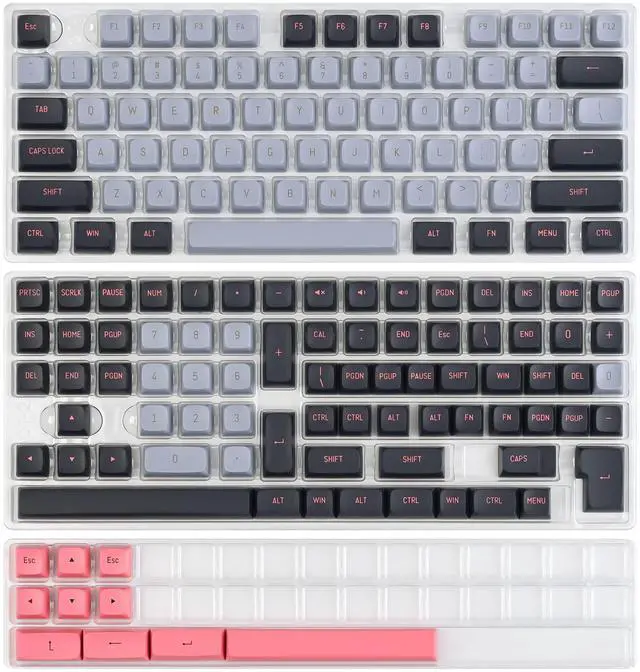 Alt view image 4 of 5 - Owpkeenthy 8008 Keycaps Doubleshot PBT 160-Key CSA Profile with 6.25u 7u Spacebar for 75% Percent US/ISO Layout Mechanical Gaming Keyboard (CSA/8008)