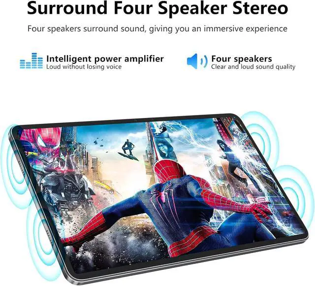 Alt view image 5 of 5 - Android Tablet 10.51 Inch with 6GB RAM 128GB ROM, Octa-Core 2.0Ghz Processor, 1920 * 1200 FHD IPS Touch Screen, 5MP+13MP Dual Camera, 6200mAh Battery, Android 13 Tablet, 5G WiFi, Bluetooth 5.0, GPS