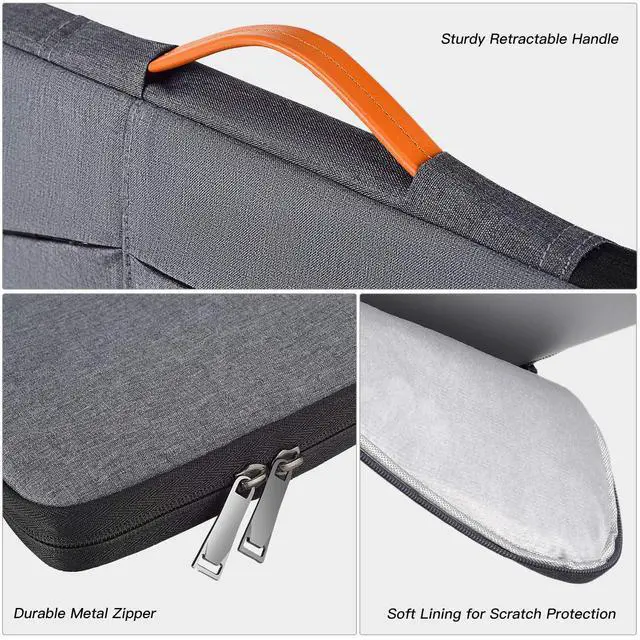 Alt view image 3 of 5 - Waterproof Drawing Tablet Sleeve Case Compatible with Huion KAMVAS Pro 16, Wacom Cintiq 16/Intuos Pro Large PTH860, Space Grey