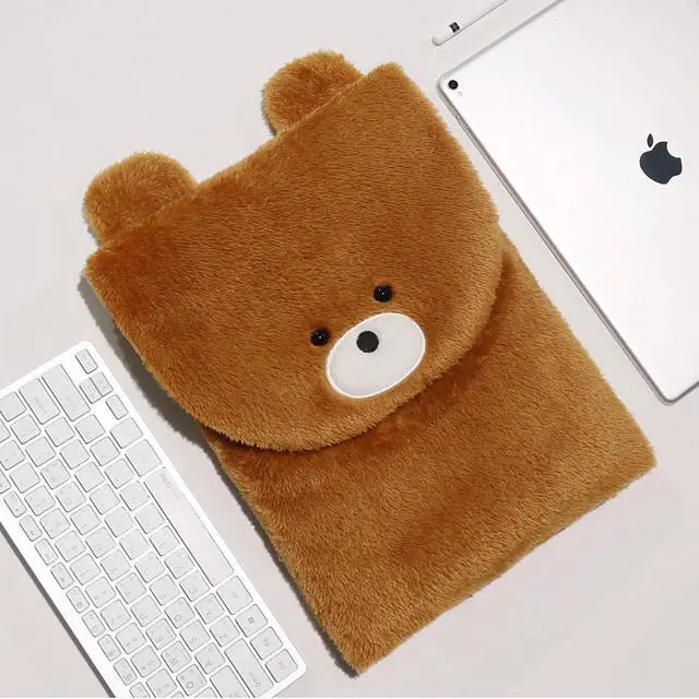 Alt view image 2 of 5 - 9-11 Inch Tablet Sleeve Case Fit iPad Pro 11 Air 4 10.2 Tab Protective Bag Fluffy Animal Laptop iPad Carrying Case