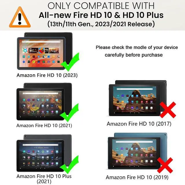 Alt view image 2 of 5 - WEUIUJKILO Case for Amazon Kindle Fire HD 10 & 10 Plus Tablet 10.1" (13th/11th Generation, 2023/2021 Release) - Slim PU Leather Stand Case with Auto Sleep Wake, Butterfly Girl Back Shadow