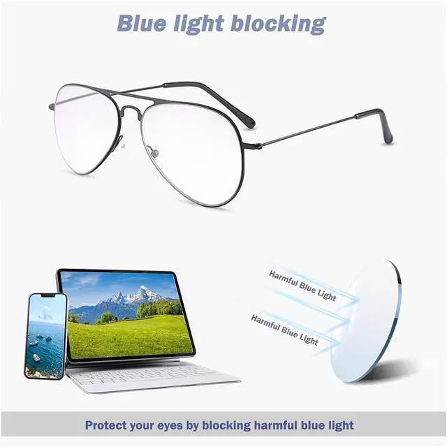 Alt view image 5 of 5 - YIMI Photochromic Blue Light Blocking Glasses UV400 Sunglasses Anti Eyestrain Computer Gaming Blue Light Screen Blocker Glasses Clear Lens Anti Glare Eye Protection Eyewear for Men Women