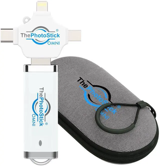 Main image of ThePhotoStick® Omni 32GB + Protective Case | Secure Photo & Video Backup and Transfer | Digital File Organization | USB & Multiport Connection for Phones, Tablets and Computers | Water Resistant Case