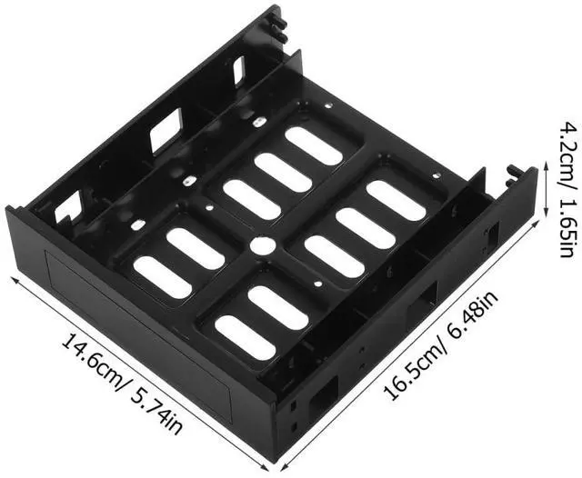 Alt view image 2 of 5 - ARTIBETTER 5.25 Inch to 3.5/2.5 Inch Ssd/HDD Mounting Bracket Adapter, Internal Hard Drive Holder for Optical Drive Bay, Abs Material with Efficient Heat Dissipation and Easy Installation