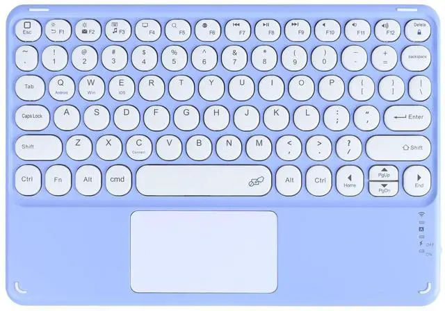 Main image of Wireless Bluetooth Keyboard with Touchpad 10inch Portable Rechargeable Slim Keyboard for iPad Pro/iPad Air/iPad 9.7/iPad 10.2/iPad Mini and Other iOS Android Windows Devices(Purple)