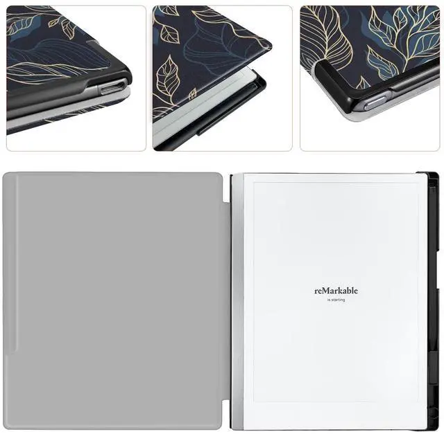 Alt view image 2 of 5 - Aippdo Case for Remarkable 2 Paper Tablet 10.3" 2020 Released,Lightweight and Hard Back Shell Protective Book Folio Cover with Built-in Pen Holder,Comes with Remarkable 2 Pen Tips.