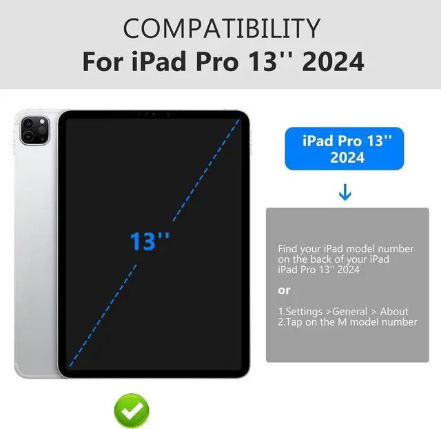 Alt view image 2 of 5 - KEFBWAO Case for iPad Pro 13 Inch Case M4 (2024) 7th Gen, Auto Wake/Sleep Multi-Angle Supports Pencil Pro and Pencil(USB-C) for iPad Pro 13 Inch Cover, Maple Leaf