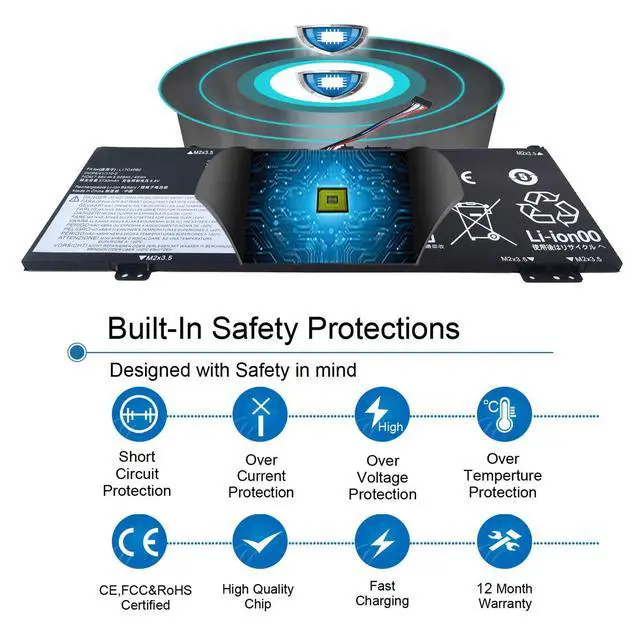 Alt view image 3 of 5 - King EBOYEE Laptop L17C4PB0 81EM Replacement IdeaPad 530S Battery for Flex 6-14IKB 6-14ARR IdeaPad 530S-14ARR 530S-15IKB 530S-14IKB Yoga 530-14IKB 530-14ARR L17M4PB0 L17M4PB2 L17C4PB2 Notebook.