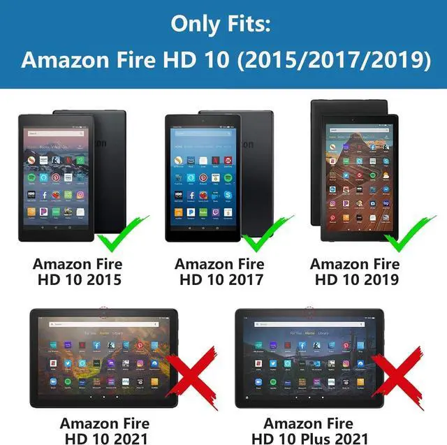 Alt view image 2 of 5 - stmedazm Case for Amazon Kindle Fire HD 10 Tablet 10.1" (9th/7th Generation, 2019/2017 Release), Slim Folding Stand Folio Cover with Card Slot & Auto Wake/Sleep - Jungle Camo Pug Funny Expression