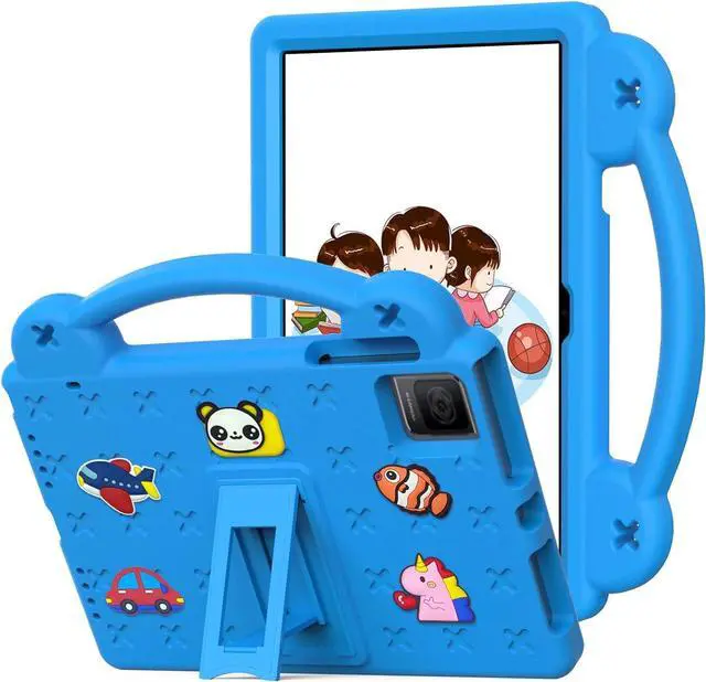 Main image of Kid Friendly Compatible for Onn 10.1" Gen 4 2024(Model:100135925),Blackview Tab 80 10.1inch 2023,Teclast M50 HD/Pro 10.1inch 2023 Shockproof Ultra Light Weight Convertible Handle Stand Cover (Blue)