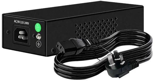 Alt view image 5 of 5 - Ztyuav 2.5G PoE++ Injector 90W Non-PoE to PoE Adapter with 2 RJ-45 Ports - 100/1000/2500Mbps, IEEE 802.3af/at/bt Compliant, Plug & Play, Distance Up to 100 Meters (328 ft.), Black