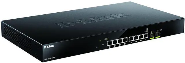 Alt view image 2 of 5 - D-Link 8-Port Multi-Gigabit Ethernet Smart Managed PoE Switch with 2 10GbE SFP+ Ports - (DMS-1100-10TP)