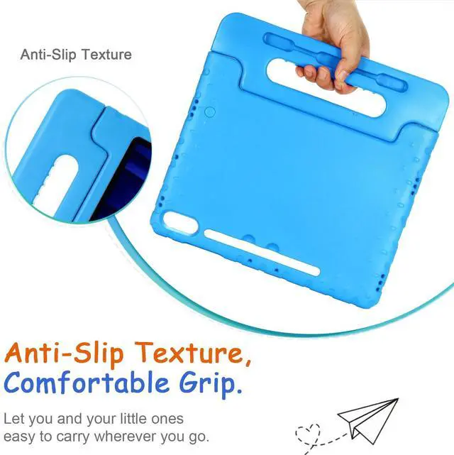 Alt view image 2 of 5 - Kids Case for Samsung Galaxy Tab S8+/S7 FE/S7+ 12.4", Techcircle Handle Stand [Pen Holder] Light EVA Foam Bumper Protective Rugged Drop Protection Child Proof Cover for Galaxy Tab S7+/S7 FE/S8+, Blue