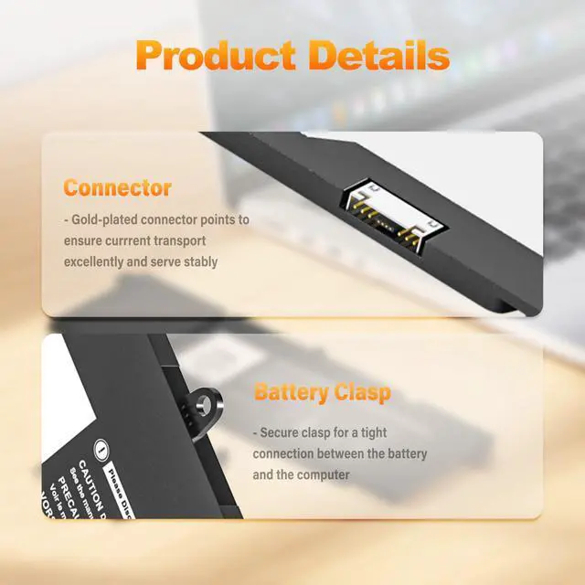 Alt view image 5 of 5 - 7FMXV 63Wh Replacement Laptop Battery for Dell Latitude 5320 7320 7420 7520 Series, Compatible with P133G P134G P135G P136G P138G P139G P110F TN2GY 9JM71 4M1JN 1PP63,15.2V 3941mAh