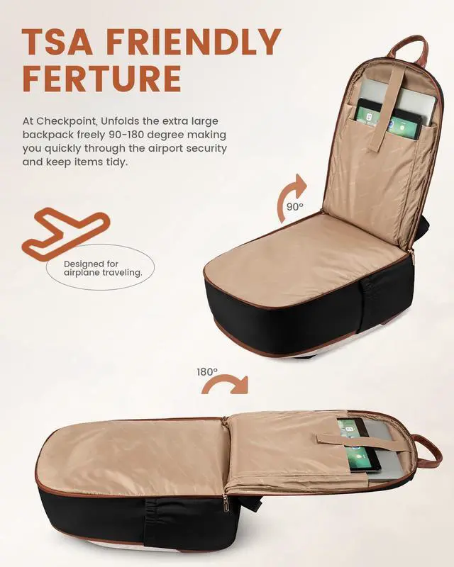 Alt view image 5 of 5 - LOVEVOOK Laptop Backpack for Women, 18 Inch Business Backpack Purse, Large Capacity Casual Daypack, 17.3 Inch Work Computer Backpack, Travel Backpack for College