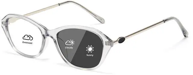 Main image of Cyxus Photochromic Glasses for Women Men UV Protection with Blue Light Blocking8257i43 Gray