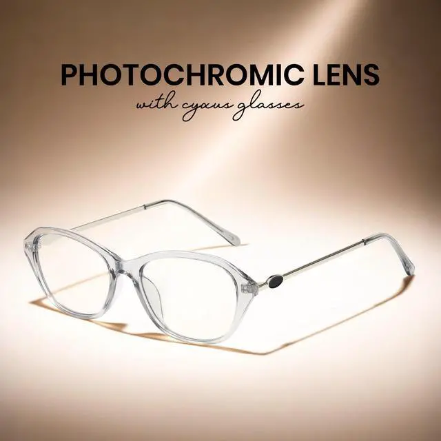 Alt view image 4 of 5 - Cyxus Photochromic Glasses for Women Men UV Protection with Blue Light Blocking8257i43 Gray