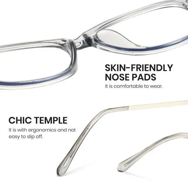 Alt view image 5 of 5 - Cyxus Photochromic Glasses for Women Men UV Protection with Blue Light Blocking8257i43 Gray