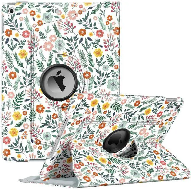 Main image of Fintie Rotating Case for iPad 9th Generation (2021) / 8th Generation (2020) / 7th Gen (2019) 10.2 Inch - 360 Degree Rotating Stand Cover with Pencil Holder, Auto Wake Sleep, Green Spring