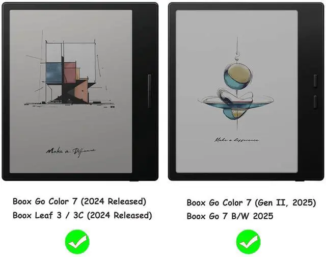 Alt view image 2 of 5 - GOVTVA Double Stand Case for 7'' Onyx Boox Go 7 / Boox Tablet Go Color 7 (Gen II/Gen I 2025/2024) /Boox Page Cover with Elastic Pen Holder/Auto Sleep&Wake/Double Hand Strap (Flower Clusters)