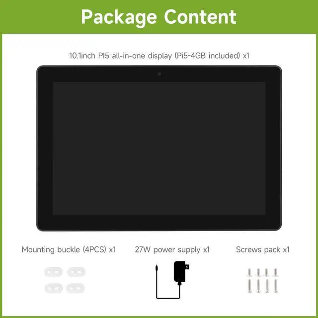 Alt view image 2 of 5 - waveshare Industrial HMI All-in-one 10.1inch Touch Display, Compatible with Raspberry Pi 5 (Included), Supports Dual 4K HDMI Output, 10-Point Touch, Aluminum Alloy Case, Efficient Heat Dissipation