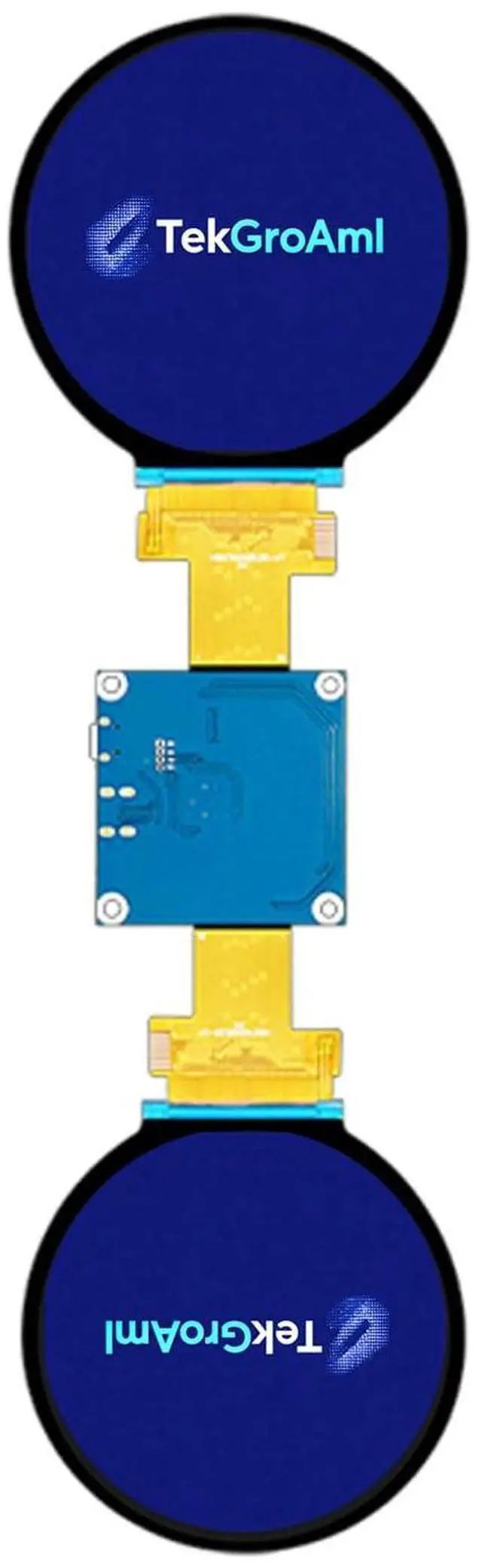 Main image of TekGroAml 2.8 inch Dual TFT IPS Round Circular LCD Display 480x480,with H/D Control Board