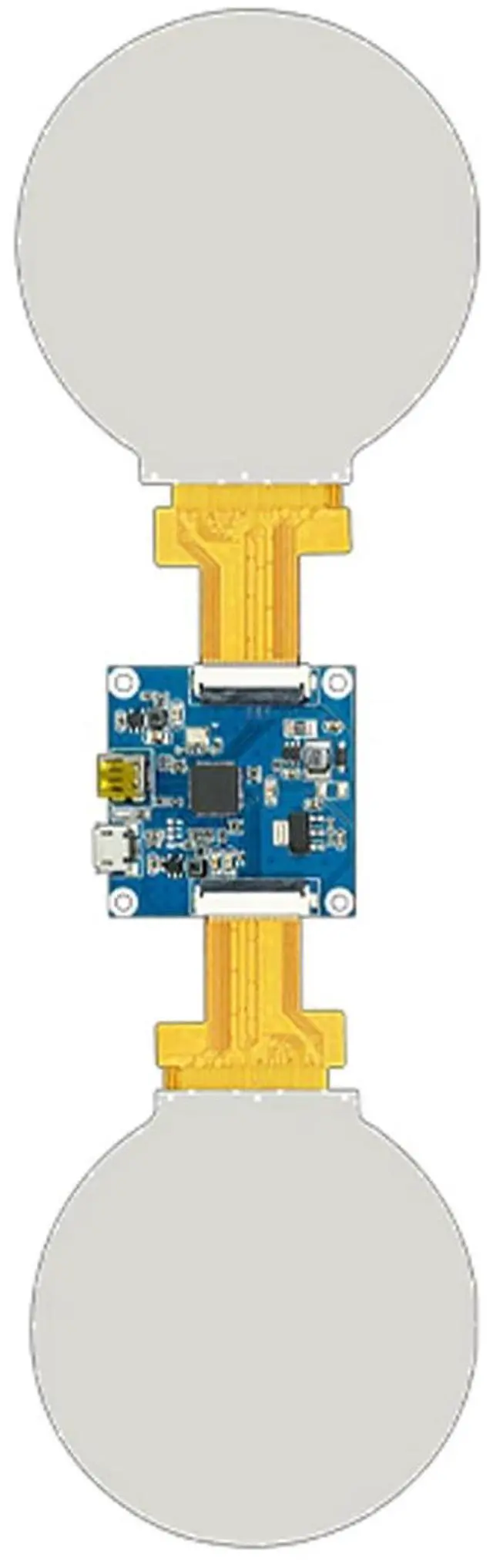 Alt view image 3 of 5 - TekGroAml 2.8 inch Dual TFT IPS Round Circular LCD Display 480x480,with H/D Control Board