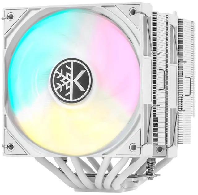 Main image of KINGCOOL Iron Wind 120 ARGB CPU Air Coolor, 6 Heat Pipes & Dual Towers, Dual 120mm PWM Fans, 1800 RPM Speed, ARGB Lighting, PC Cooler for AMD AM4 AM5/ Intel LGA 1851/1700, White