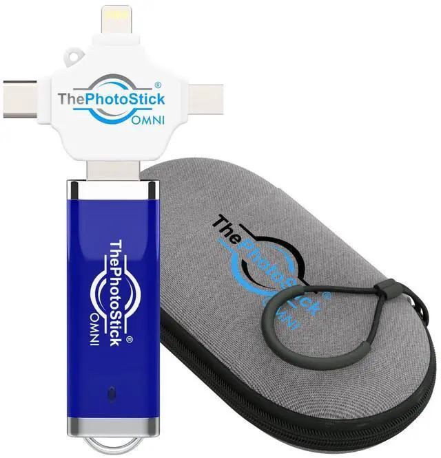 Main image of ThePhotoStick® Omni 256GB + Protective Case | Secure Photo & Video Backup and Transfer | Digital File Organization | USB & Multiport Connection for Phones, Tablets and Computers | Water Resistant Case