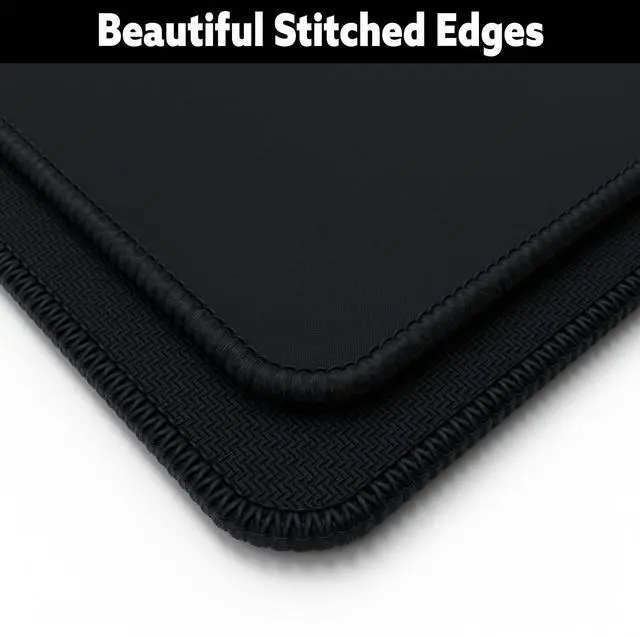 Alt view image 5 of 5 - Gamer Boss - Gaming Mouse Pad - 36 x 17 Inches - 4mm Thick with Stitched Edges, Non-Slip Rubber Base, Premium Cloth Mousepad, Desk Mat for Laptop, Keyboard, Computer & PC (Extended Plus, Black)