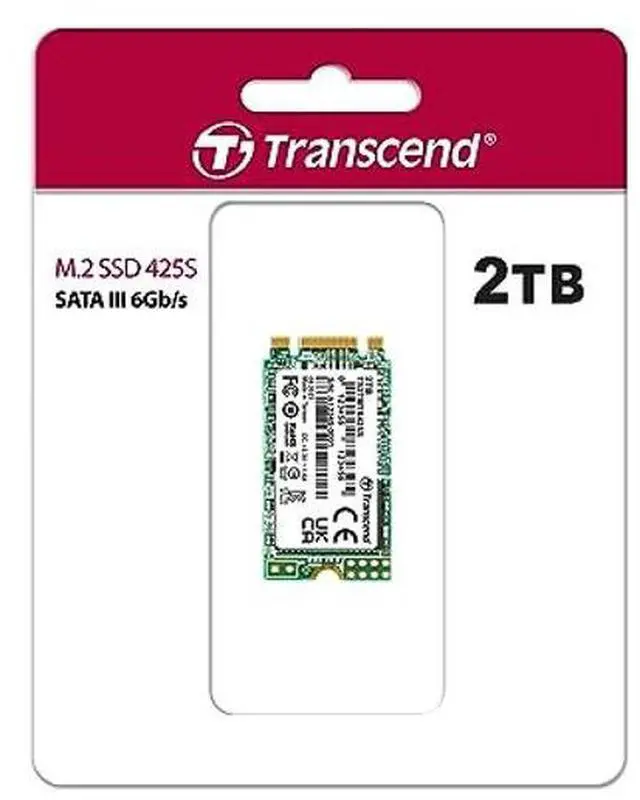 Alt view image 2 of 5 - Transcend 2TB M.2 2242 SATA III SSD, Up to 550MB/s, Compatible with Ultrabook, Laptop, PC, Desktop, 3D TLC NAND Flash Internal Solid State Drive, LDPC Error Correction, SLC Cache, B+M Key - MTS425S