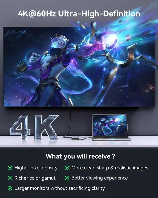 Alt view image 5 of 5 - USB C Laptop Docking Station, cakitte 14 in 1 Type C Hub Multiport Adapter with 3 Monitors, Dual HDMI, DP, Ethernet, SD/TF, Mic/Audio, PD,Compatible for MacBook Dell HP Lenovo (Grey)