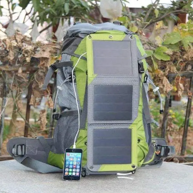 Alt view image 5 of 5 - XTPower Xplorer Globetrotter 42 | Ultra Durable Hiking Solar Backpack Lime Green with Removable 10 Watt Panel | Charges USB devices including Smartphones, Tablets, GPS, and more up to 5V
