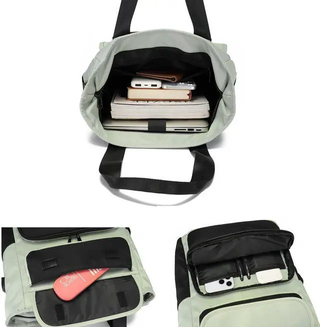 Alt view image 3 of 5 - LUNLOPIK Laptop Backpack Womens Convertible Daypack Work Travel Backpack Computer Bookbag with USB Charging Port Fits 15.6 Inch Notebook