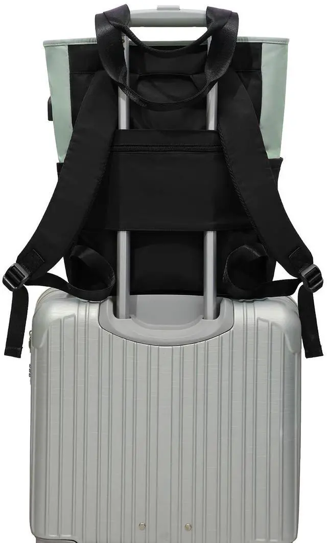 Alt view image 4 of 5 - LUNLOPIK Laptop Backpack Womens Convertible Daypack Work Travel Backpack Computer Bookbag with USB Charging Port Fits 15.6 Inch Notebook