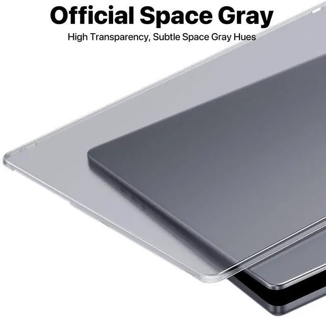 Alt view image 4 of 5 - Soonjet Anti-Cracking for MacBook Pro 14 inch Case 2025 2024-2021 M4 M3 M2 M1 Pro/Max [100% Match Official Color] [Seamless Fit] Clear Cover Hard Shell Laptop Case, Frosted Space Gray