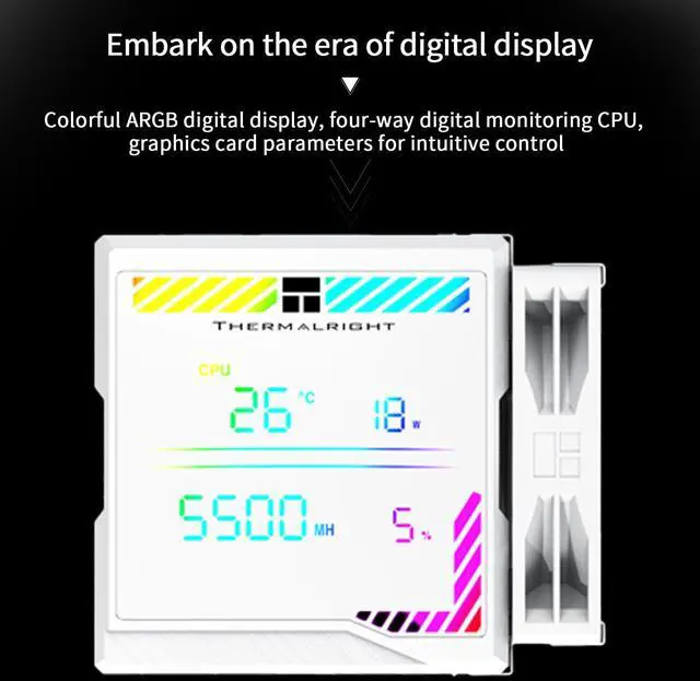 Alt view image 4 of 5 - Thermalright Peerless Assassin 140 Digital White CPU Cooler Air with 6 Heatpipes,Magnetic Display Board Top Cover,Heatsink CPU Cooler,for AM4/AM5 and Intel lga1700/1851/115X/1200/2011