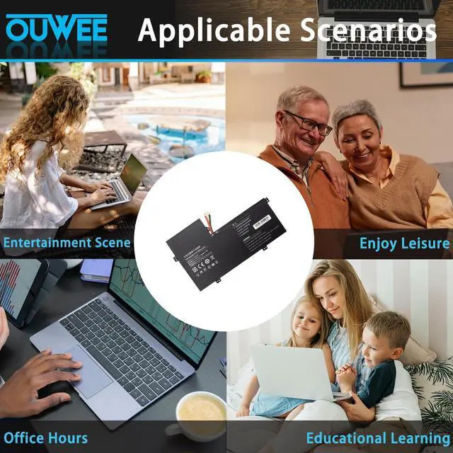 Alt view image 5 of 5 - OUWEE 45121212P U4374113PV-2S1P Laptop Battery Replacement for RTDPART Gateway GWTN116-1BL GWTC116-2BL GWTC116-1BK GWTC116-2BK 45121212 3978115 3978115-2S NV-3978115 NV-3978115-2S U4374113PV 41.8Wh