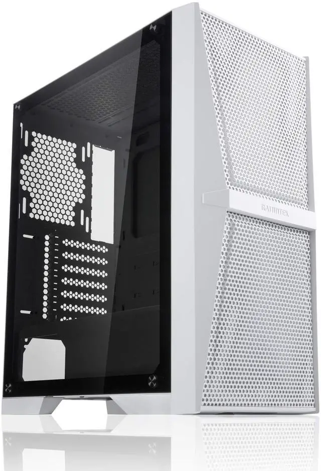 Main image of Raijintek SILENOS MS White, a ATX Tower case with Mesh at Front and Tempered Glass (4.0mm) Side Panel, can Install 2pcs ARGB 200mm Fans at Front and 1pcs 120mm ARGB Fan at Rear
