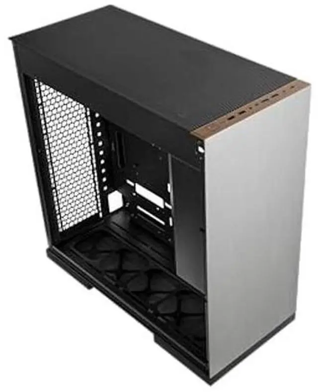 Alt view image 2 of 5 - Geometric Future M8 Cowboy Mid Tower E-ATX/ATX Gaming Case, Aluminum/Cowhide/Glass/1.0mm Steel, Vertical Air Tunnel Design, Support Type C, 420/360 Radiator, Vertical GPU Mount, GEO-M8-COW(Case ONLY)