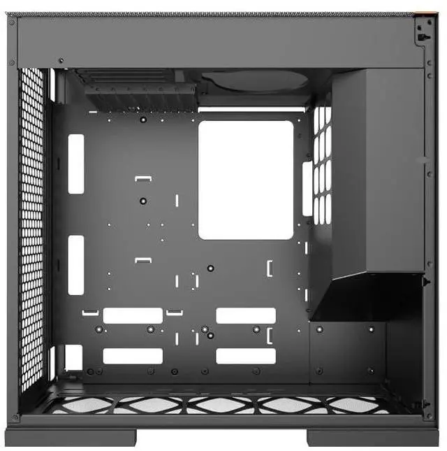 Alt view image 3 of 5 - Geometric Future M8 Cowboy Mid Tower E-ATX/ATX Gaming Case, Aluminum/Cowhide/Glass/1.0mm Steel, Vertical Air Tunnel Design, Support Type C, 420/360 Radiator, Vertical GPU Mount, GEO-M8-COW(Case ONLY)