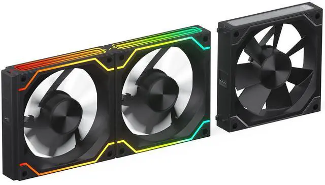 Main image of LTC CF-122D 120mm PC Case Fan, Dual-Direction Case Fan with Forward and Reverse Blades, Reversible Airflow 2000RPM Max, Infinity Mirror ARGB Lighting, HDB Bearing PWM Computer Case Cooling Fan, 3 Pack