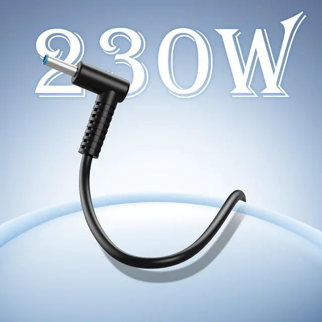 Alt view image 2 of 5 - GERVGHS m85389-001 230W Laptop Charger Compatible with HP Omen 15.6 16.1 17.3 Fury 16 G9 G10 2024 Victus 16 16-r000 16-r0097nr AC Adapter Power Cord