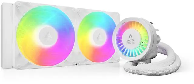 Main image of ARCTIC Liquid Freezer III Pro 280 A-RGB (White) - AIO CPU Cooler, 2 x 140 mm Water Cooling, 38 mm Radiator, PWM Pump, VRM Fan, AMD AM5/AM4, Intel LGA1851/1770 Contact Frame - White