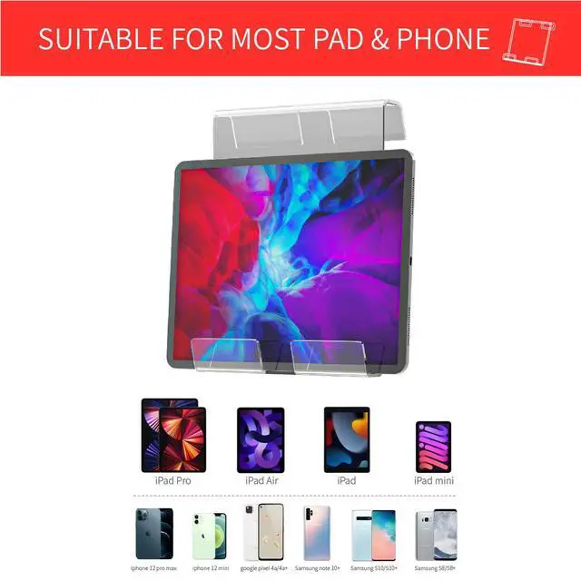 Alt view image 5 of 5 - DoublePlus Tablet Holder & Pedals for Regular Shoes (Red) Compatible with Peloton Bike & Bike Plus